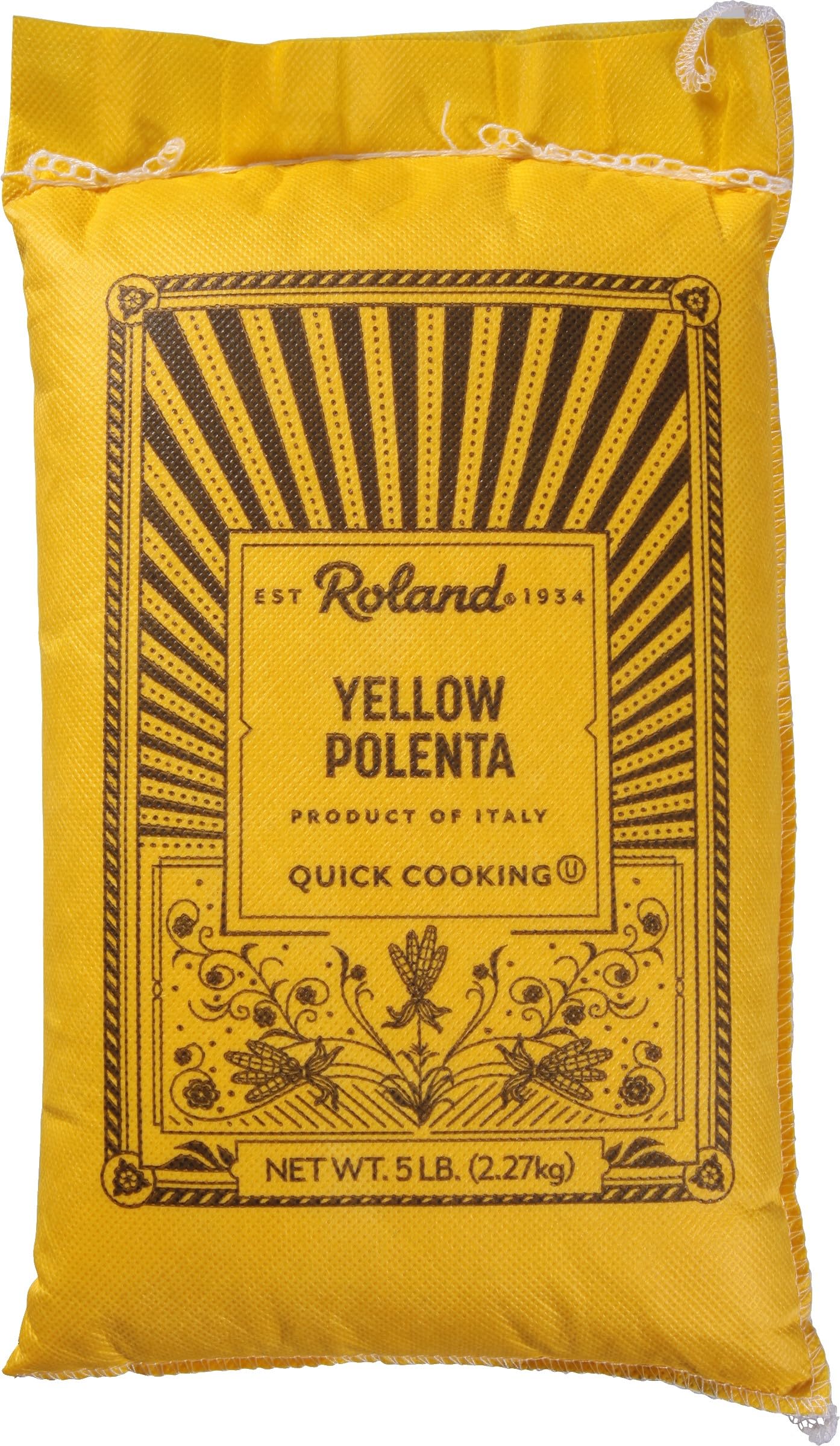 Roland Foods Medium Grain Yellow Polenta from Italy, 5 Lb Bag