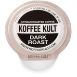 Koffee Kult Premium Dark Roast Coffee Single Serve coffee cups in pods for K-Cup 12 count