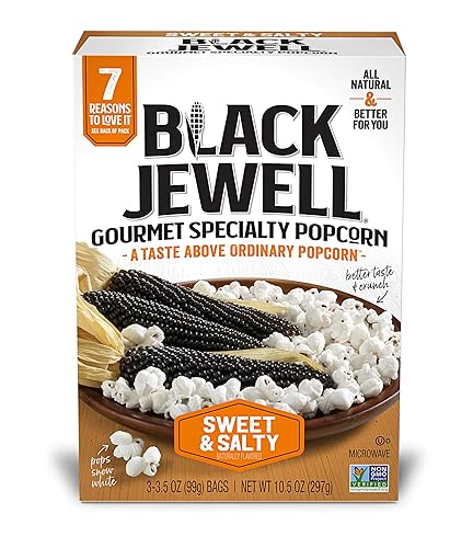 Black Jewell Sweet & Salty Microwave Popcorn, 10.5 Ounces (Pack of 6)
