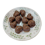 10-PIECE 3 OZ Chocolate Gourmet Homemade Snack with Nuts Raised Heart Shape CHOCOLATE-RAISEHEART-1D