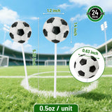 24 Soccer Candy Lollipops, Perfect for Soccer Party Favors, Birthday Goodie Bags, Team Gifts and Sports Themed Party Supplies, Fun Soccer Treats