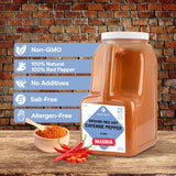 Dependable Food Ground Red Pepper | 6 Lb. Jar | 40,000 SHU Heat | Bulk, Kosher Cayenne Pepper Seasoning for Chefs, Restaurants, and Culinary