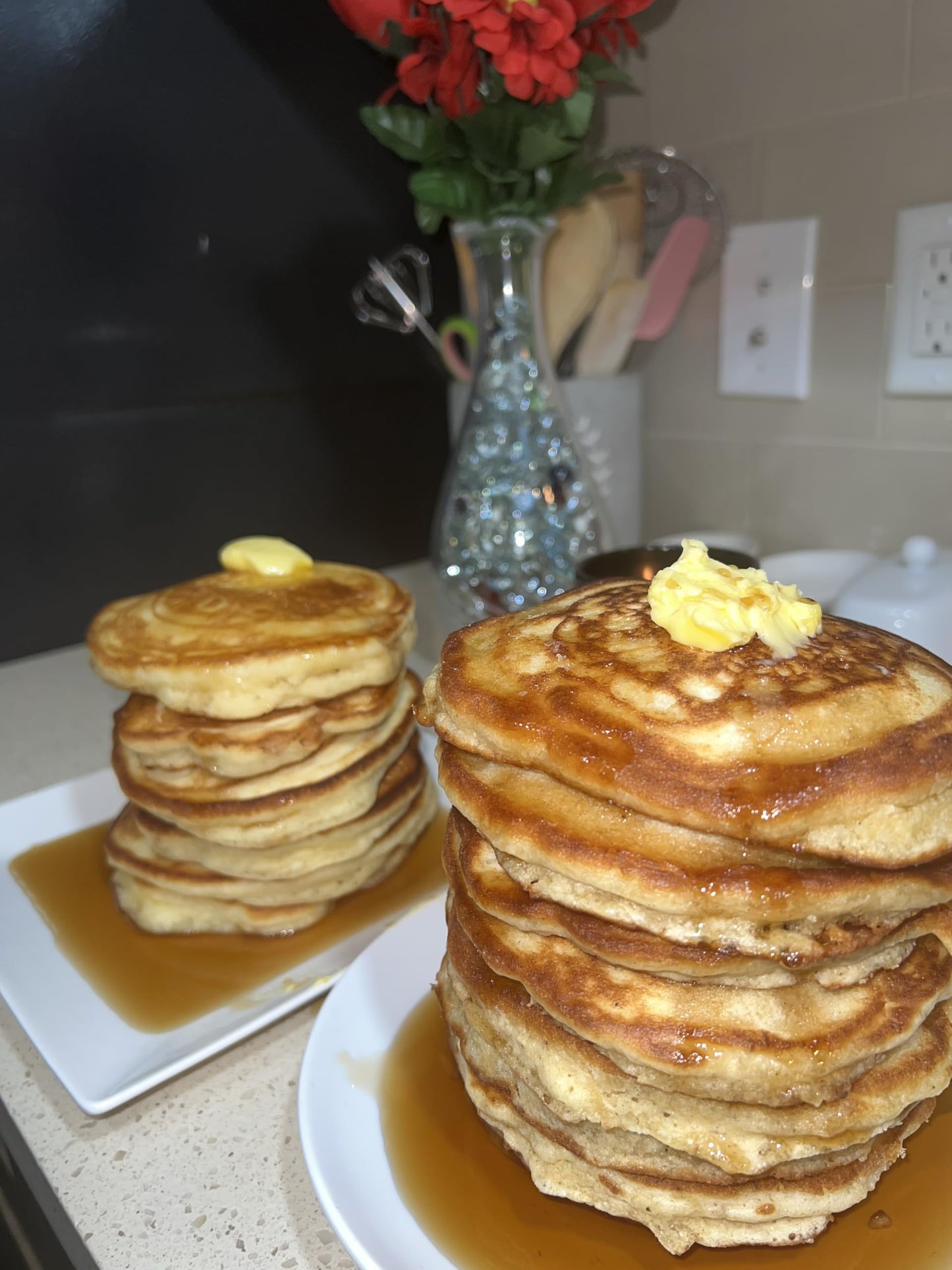 DivineKuizine Fluffy Pancake & Waffle Mix| Gluten free pancake mix| Gluten free Mix| Pancake mix just add milk| Easy to use waffle and pancakes mix 2lbs