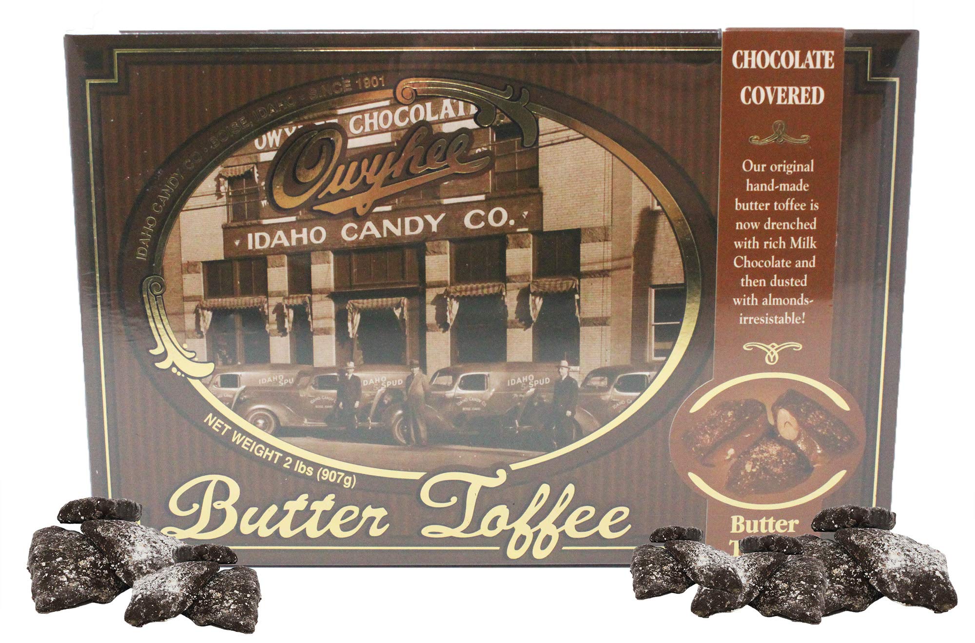 Idaho Candy Owyhee Butter Toffee Chocolate, 2-Pounds