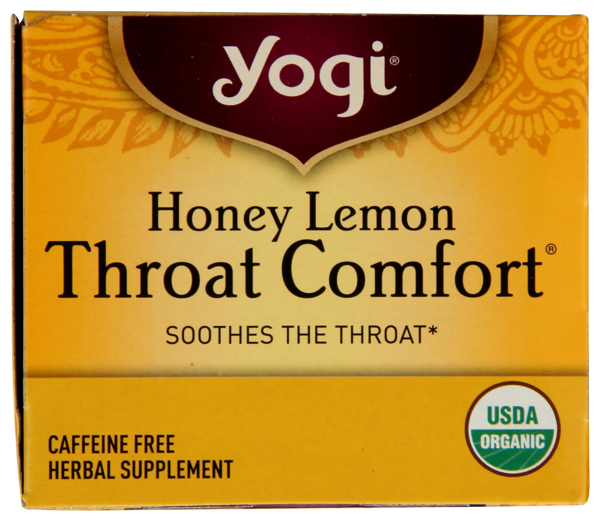 Yogi Tea, Honey Lemon Throat Comfort, 16 Count, Packaging May Vary