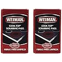 Weiman Ceramic & Glass Cooktop Cleaner, 3 Count, 2 Pack - Cut Through The Toughest Stains - Scrubbing Pads Carefully Wipe Away Residue
