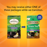 Twinings Green Tea With Jasmine, Individually Wrapped Bags, Fragrant Floral Scent, Caffeinated, 20 Count, (Pack of 2)