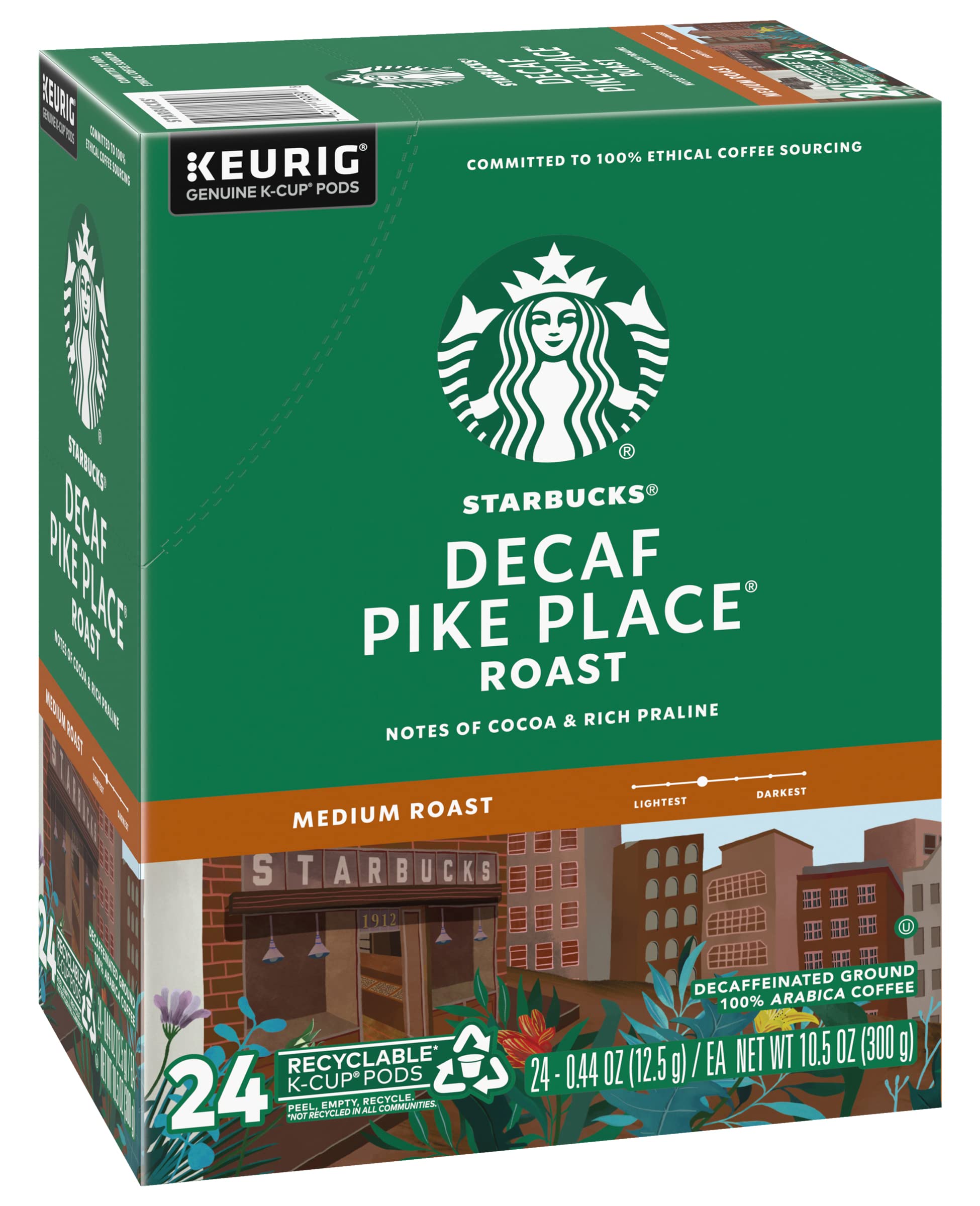 Starbucks Pike Place Decaf Coffee, Keurig (100684)