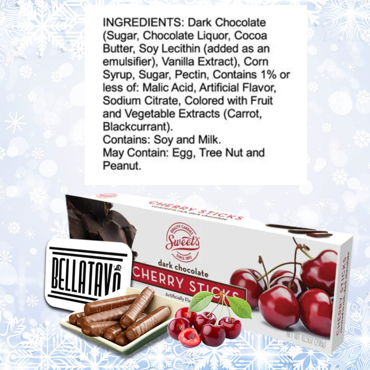 Dark Chocolate Cherry Sticks Bundle. Includes 2 Boxes of Sweets Dark Chocolate Cherry Sticks! Approximate 70 sticks of Cherry Jelly Centers Covered in