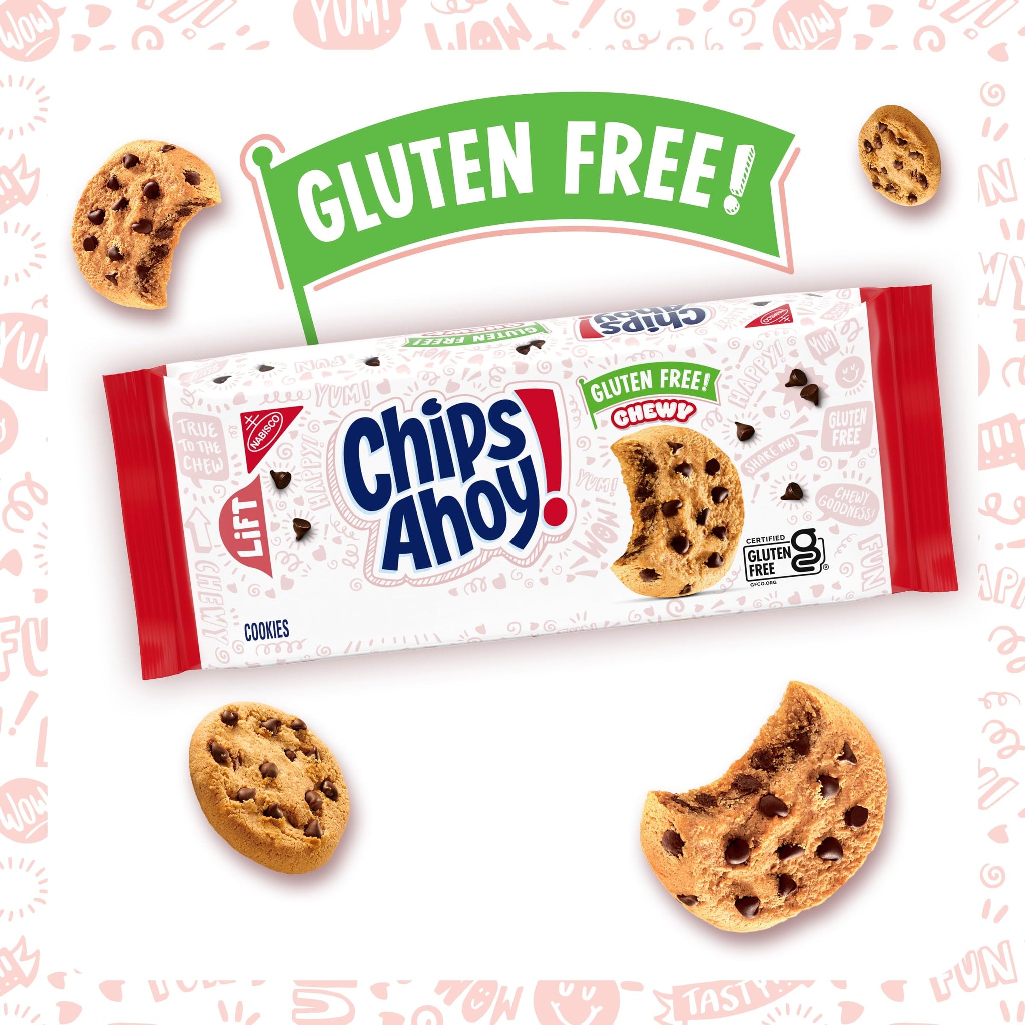 CHIPS AHOY! Chewy Gluten Free Fudgy Chocolate Chip Cookies, 9.75 oz