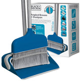 BLACK+DECKER Butler Broom & Dustpan Set - Stand-Up Design - Lightweight, Space-Saving Combo for Kitchen, Living Room, Bathroom, Lobby Floors - Home