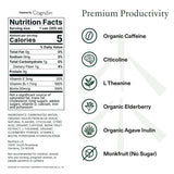 STAED Organic Energy Drinks, Clean Natural Productivity Drink with Cognizin® Citicoline & L-Theanine, Sparkling Functional Beverage, Clean Caffeine