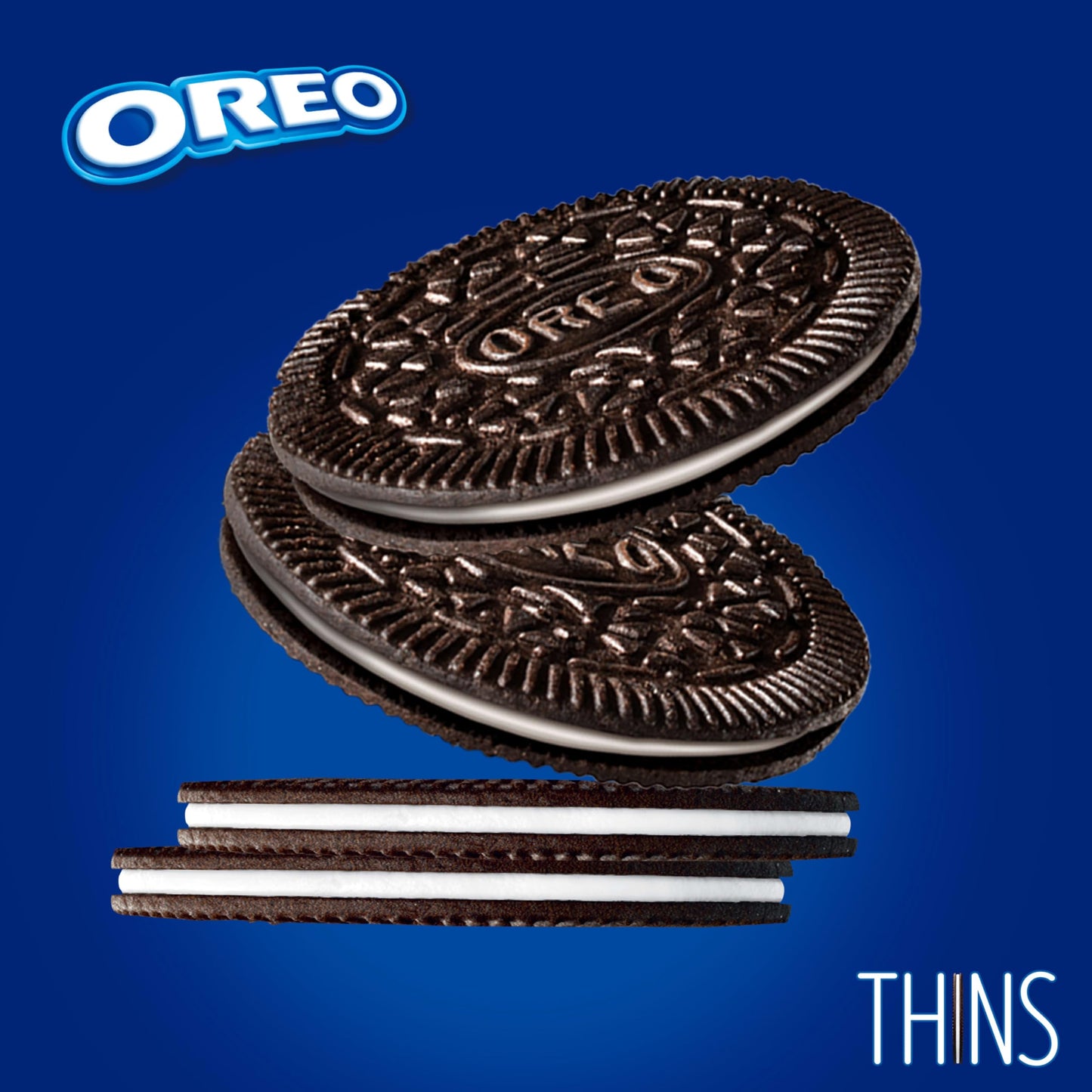 OREO Thins Chocolate Sandwich Cookies, Family Size, 11.78 oz
