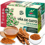 Hanan Cat’s Claw Tea Uña de Gato 25 Herbal Teabags - Wild Una de Gato Tree Bark Herb From Peru’s Amazon Lush of Peru