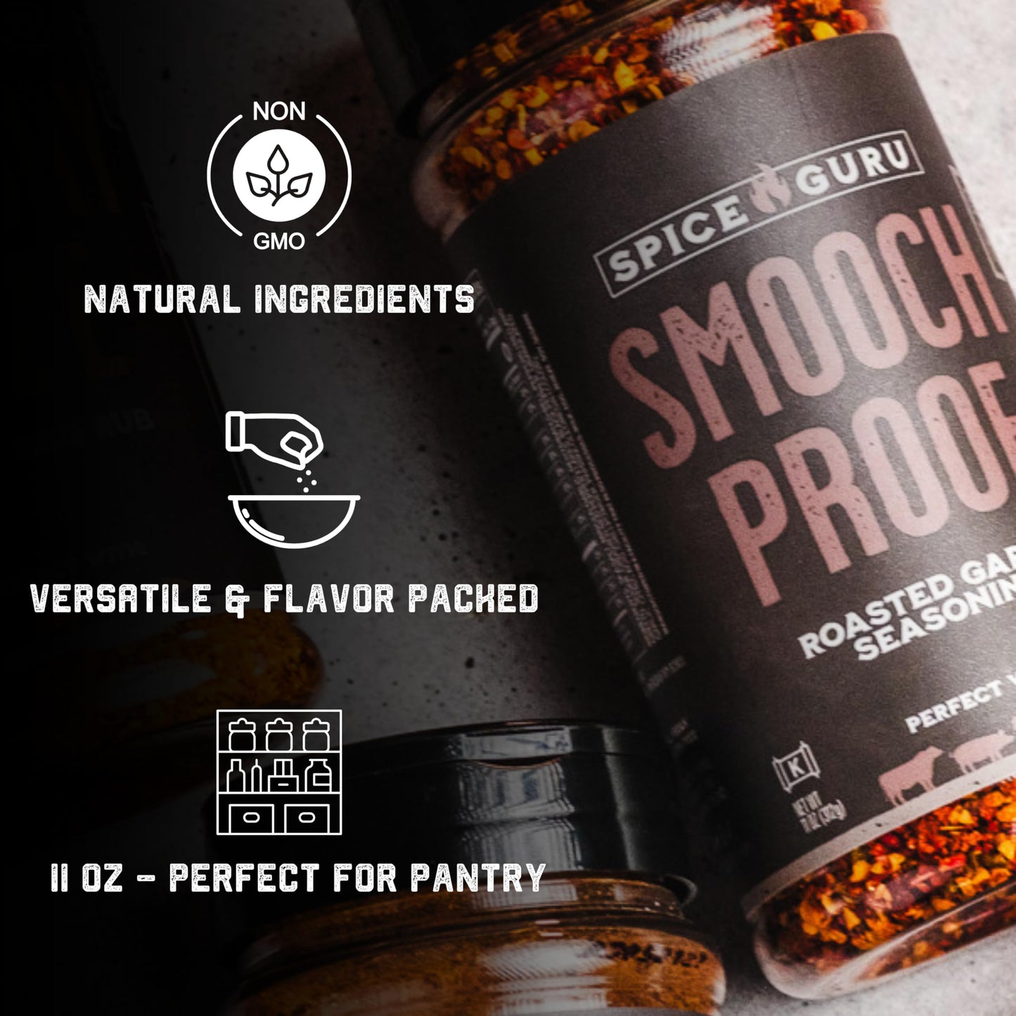 Spice Guru Smooch Proof BBQ Rub - Gifts for Men Who Cook, Gifts for Dad, Men Gifts, Dad Birthday Gift - Spices and Seasonings Sets - Steak Seasoning