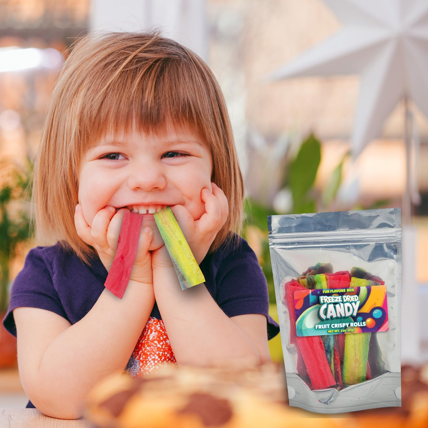 Freeze Dried Candy Fruit Crispy Rolls Variety Pack- Crunch Candy Snack- Space Theme Party Favor Gift Idea