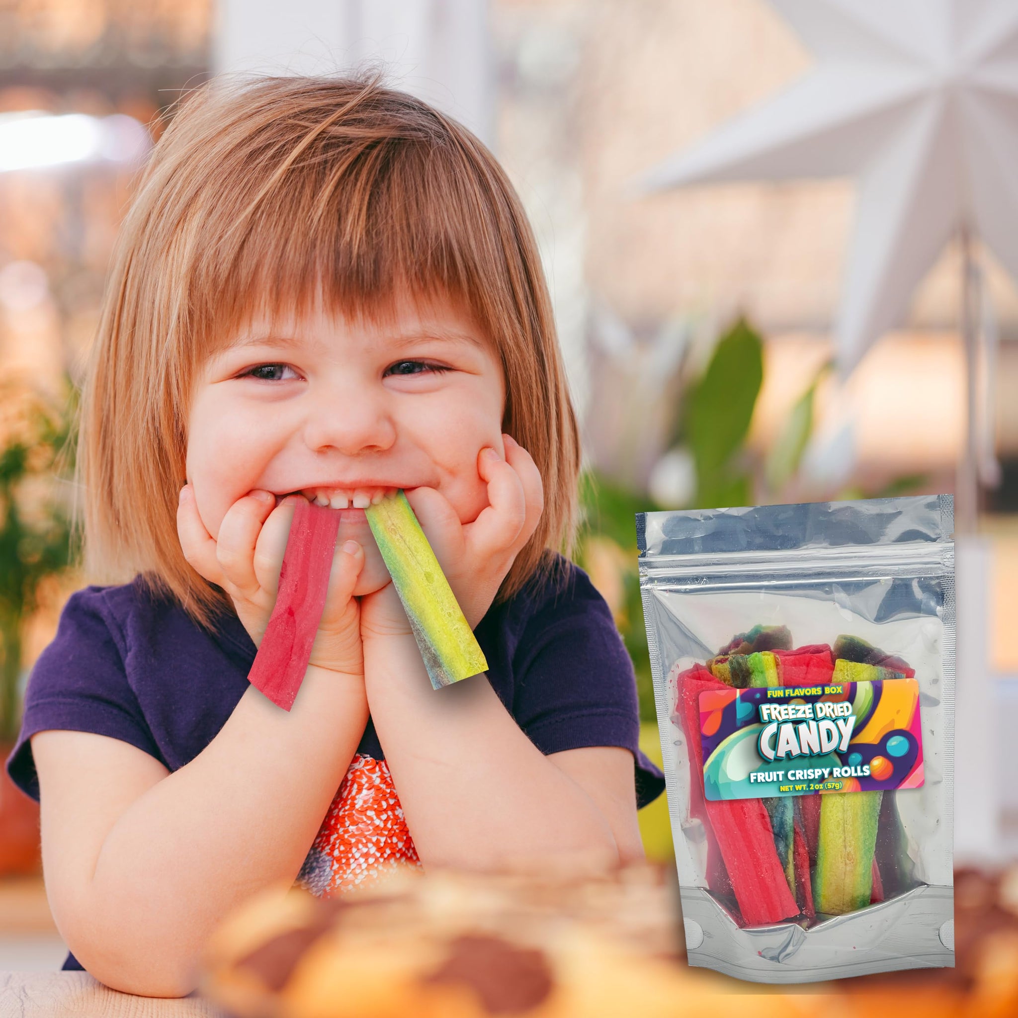 Freeze Dried Candy Fruit Crispy Rolls Variety Pack- Crunch Candy Snack- Space Theme Party Favor Gift Idea