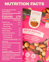 SteadyCrunch Keto Power Mixed Nuts - Sugar Free & Non-GMO, High Protein Snack Packs - Pecans, Macadamia, Almonds & Brazil Nuts Trail Mix - Low Carb