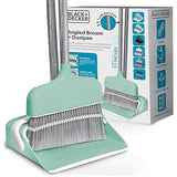 BLACK+DECKER Butler Broom & Dustpan Set - Short Handle, Stand-Up Design - Lightweight, Space-Saving Combo for Kitchen, Living Room, Bathroom, Lobby