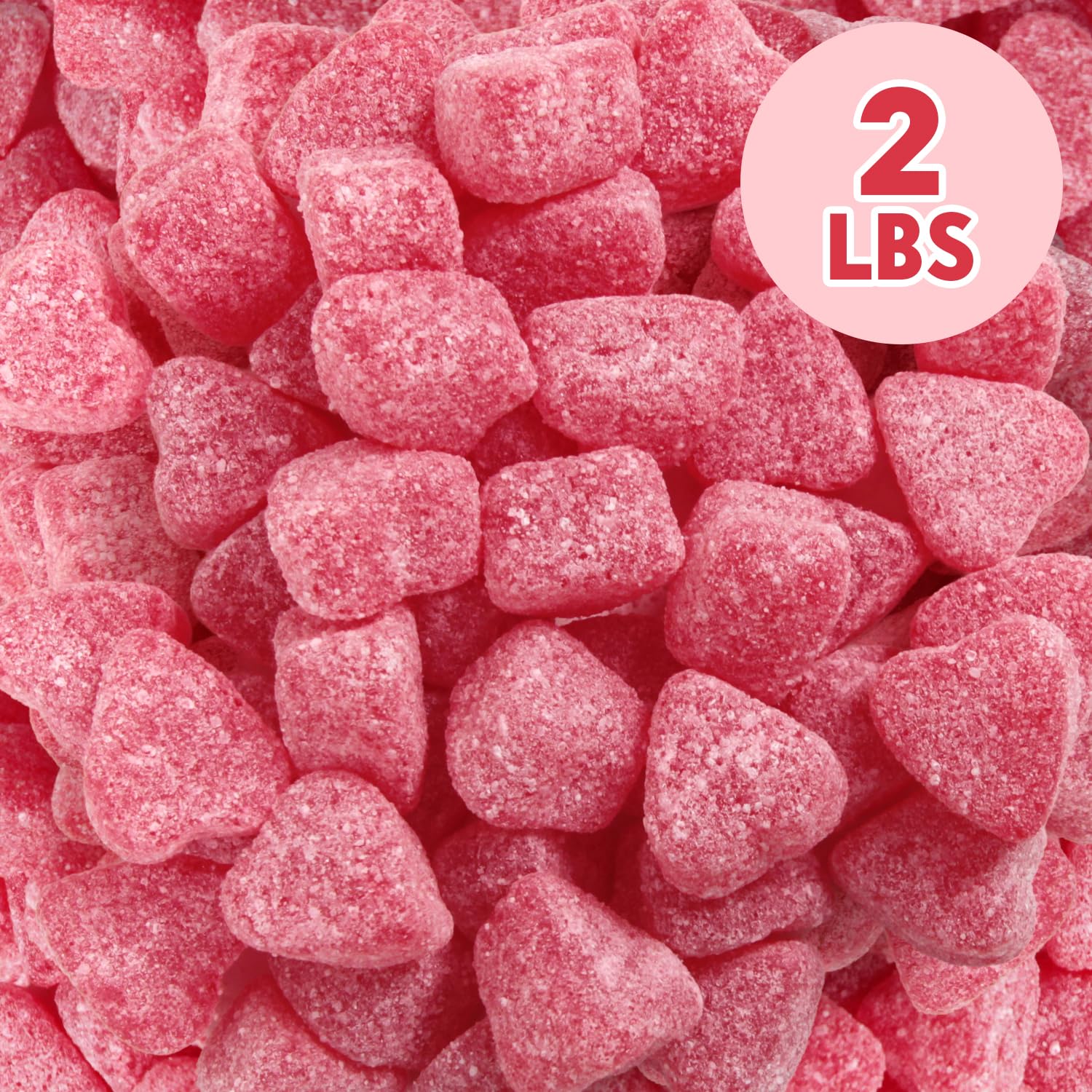Mother's Day Cherry Jelly Hearts Candy, 2lb Pack of Mother's Day Candy Bulk, Ideal Gummy Candy for Parties, Classroom Exchanges and Gift Bags, Perfect