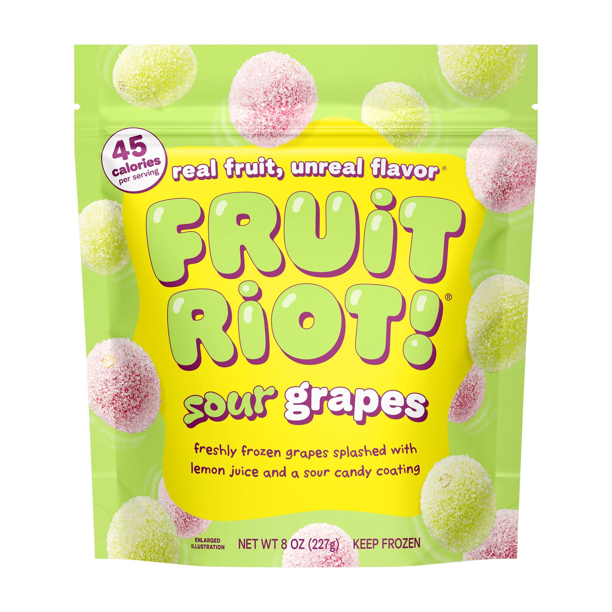 Fruit Riot Sour Candy Grapes, Made with Real Fruit, 8oz, Gluten-Free