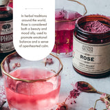 Anima Mundi Apothecary Love + Serenity Rose Petal Powder - with Edible Dried Rose Petals & Buds - for Heart Chakra - Fluffy, Aromatic Blend for Teas