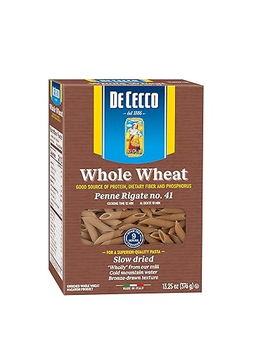 De Cecco Whole Wheat Pasta, Penne Rigate No.41, 13.25 Ounce