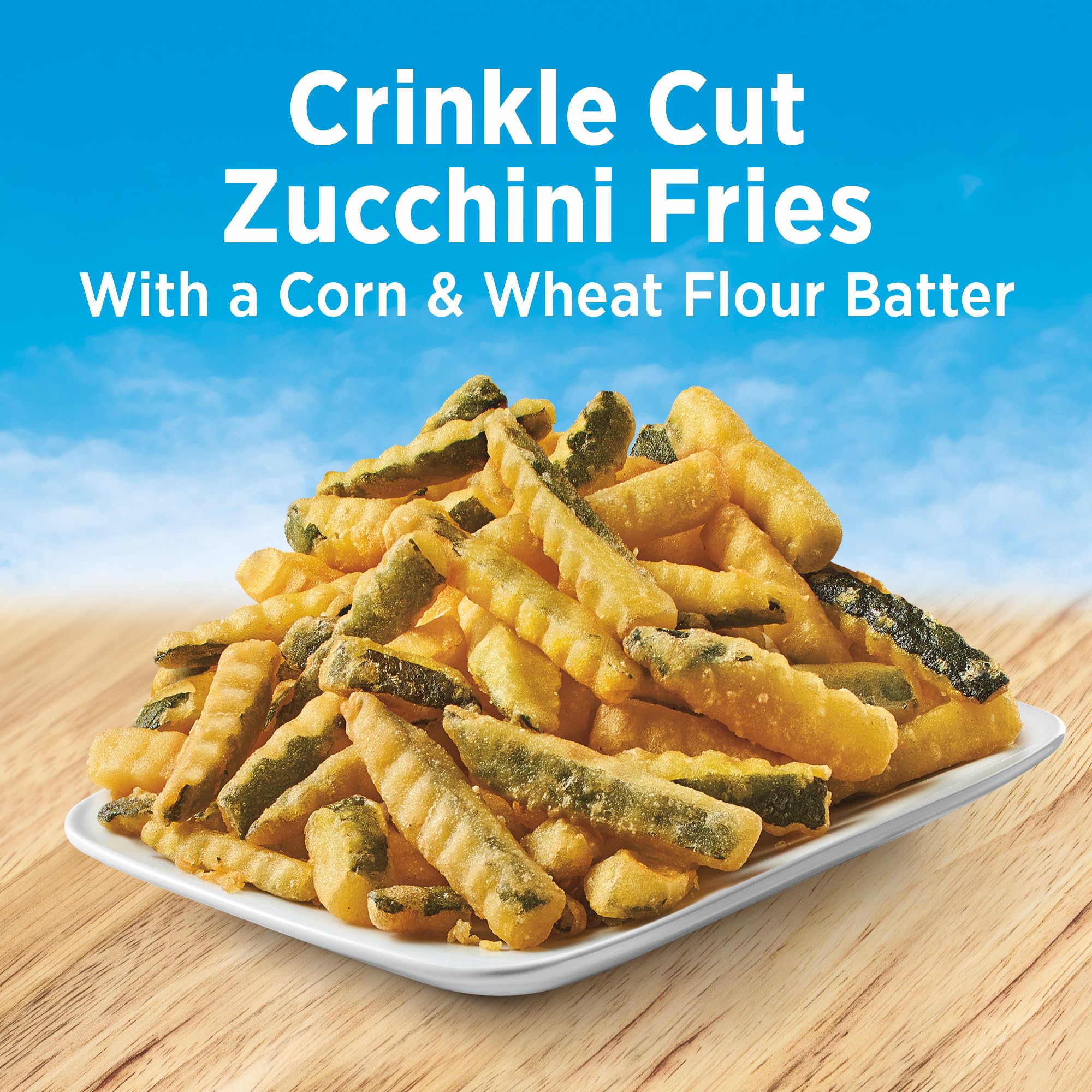 Birds Eye Crinkle Cut Zucchini Fries, Frozen Vegetable Snack, 12 OZ Bag