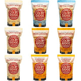Colby Ridge 4 Flavor Gourmet Popcorn Assortment Large Sampler - Fluffy White, Fresh Caramel, Cheddar Cheese, and Kettle Corn Popped