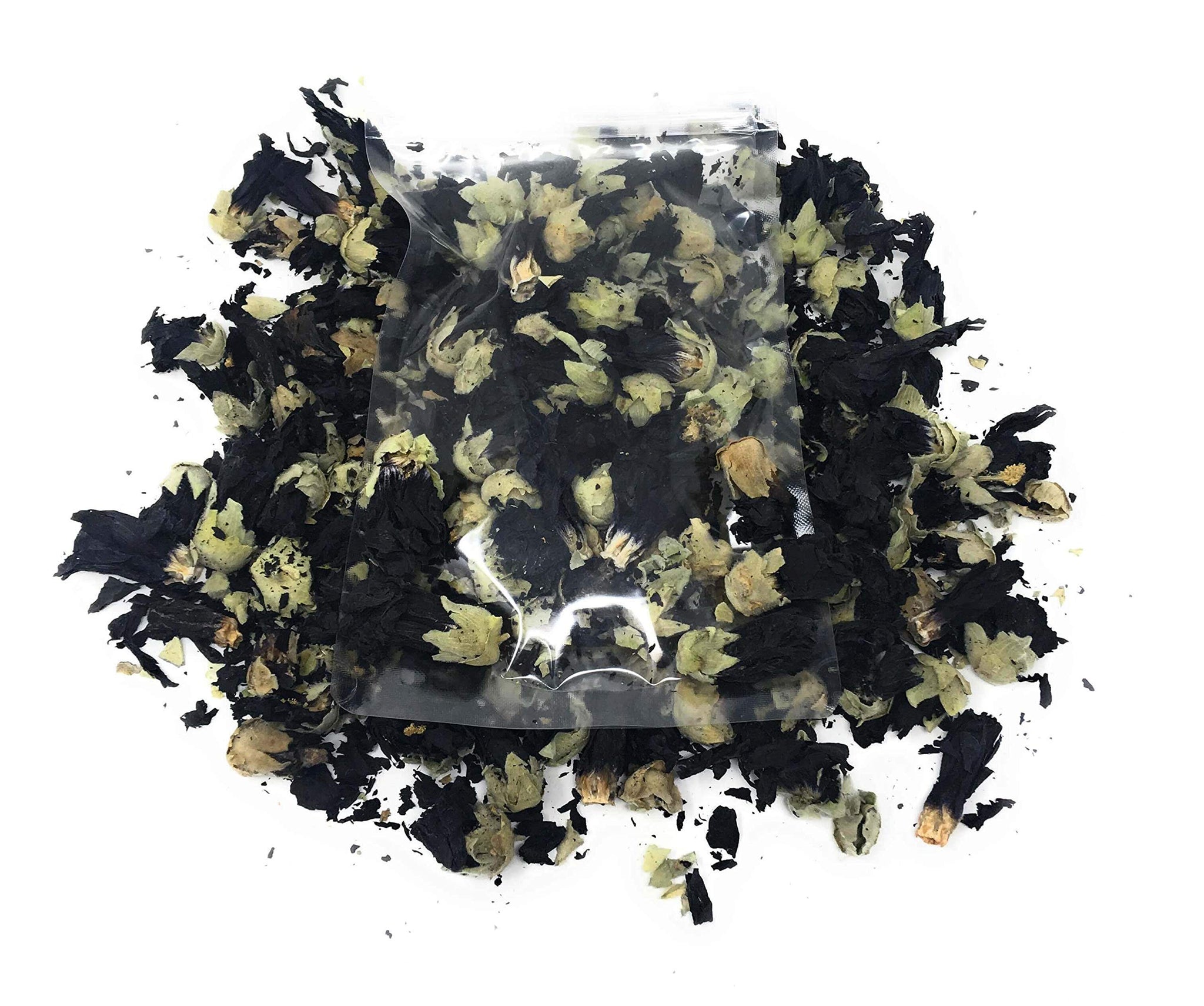 Black Mallow Flower Buds from Germany - Net Weight 0.52oz / 15g - Mesmerizing Black, Beautiful Eye-catcher for Herbal Infusion, Tea, Salads