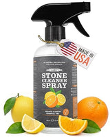 CLARK'S Stone & Quartz Cleaner Countertop with Microfiber Cloth, Citrus Scent - Granite Countertop Cleaner and Polish for Marble Cleaning - Clean