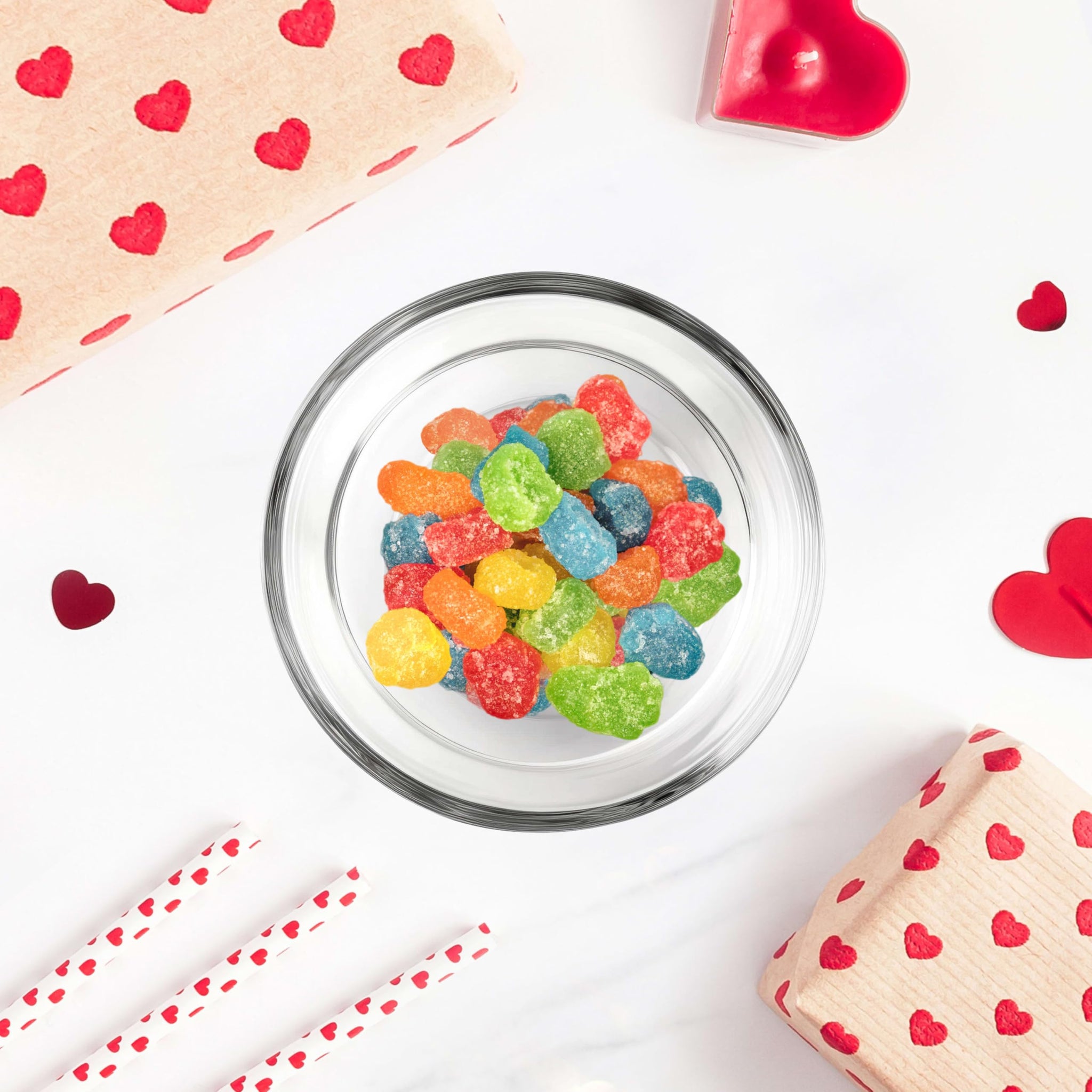 SOUR PATCH KIDS Bites Soft & Chewy Valentine's Day Candy, Bulk Candy, 12-1.8 oz Tubes