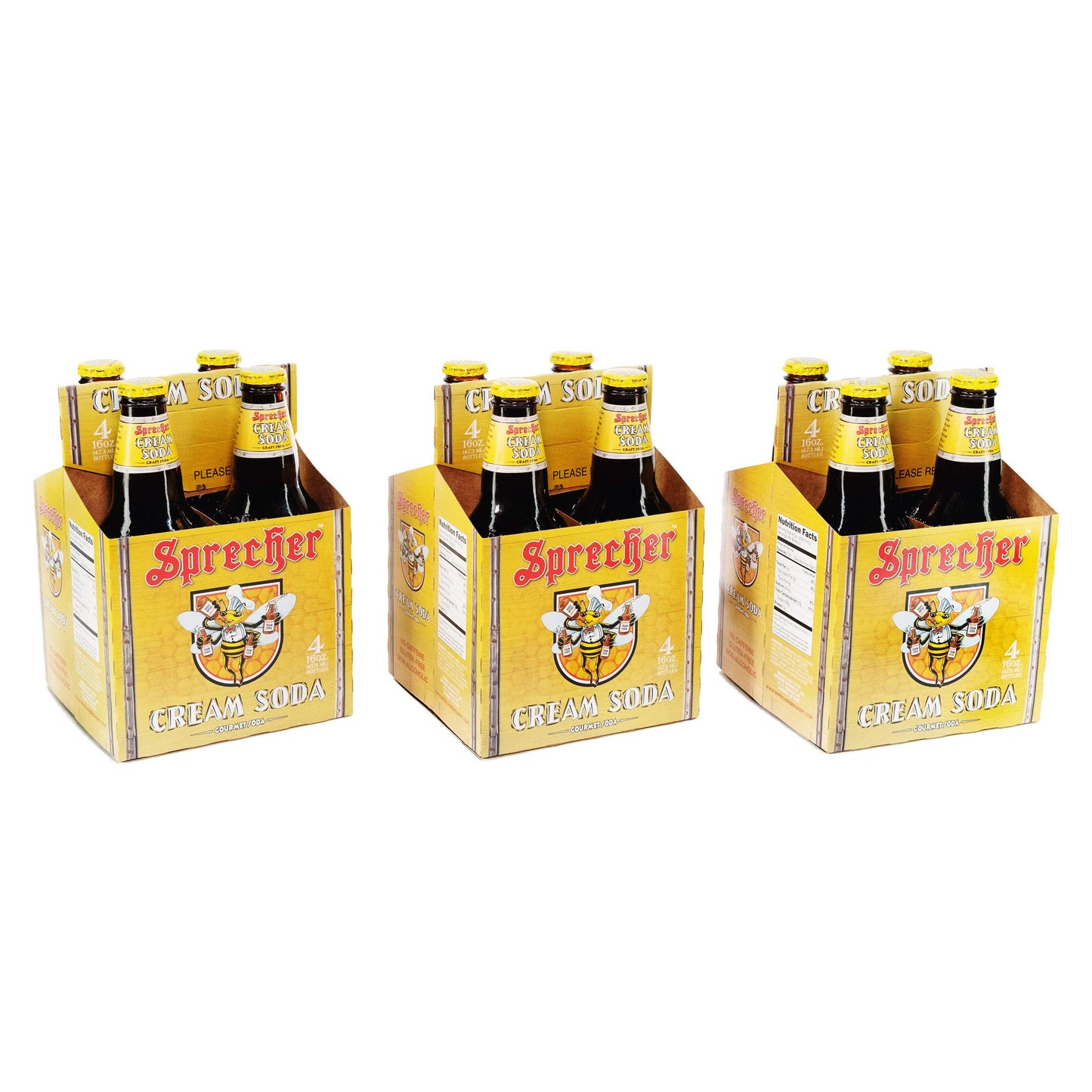 Sprecher CREAM SODA - "From the Cream City of Wisconsin", 16-Ounce Glass Bottle (Pack of 12)