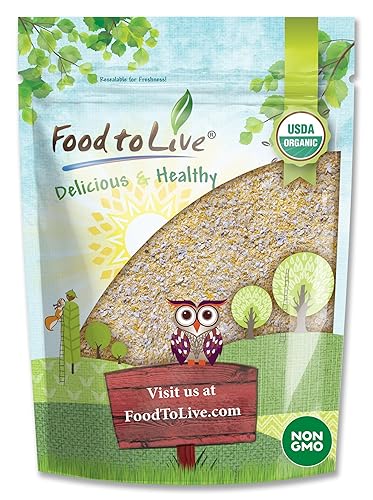 Food to Live Organic Old Fashioned Cornmeal Coarse, 2.5 Pounds - Non-GMO, Whole Grain, Vegan, Kosher, Bulk Yellow Milled Maize, Great for Baking