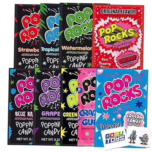 Popping Candy Variety (9 Pack) with 2 Gosutoys Stickers