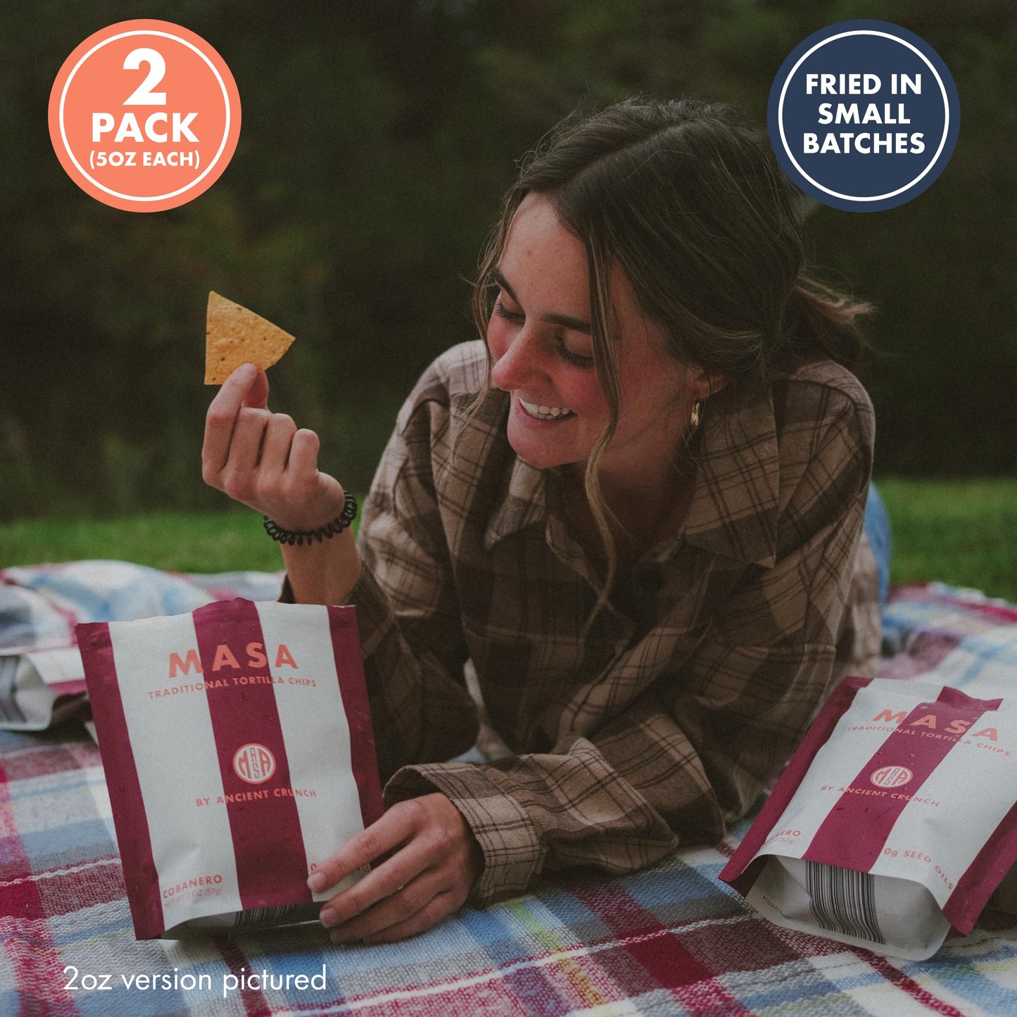 MASA Chips Cobanero Chili Flavored Corn Tortilla Chips Cooked in Beef Tallow - Seed Oil Free Snack, 2pk×5 oz each- Handmade with Only Naturally Grown