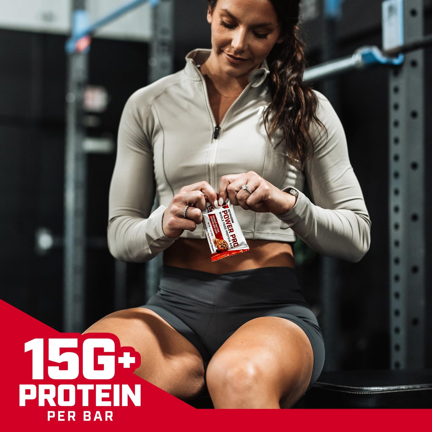 1st Phorm Power Pro Protein Bars, Peanut Butter Chocolate Chip Flavor, 15G Whole Food Protein, Gluten Free, Snack Bars for on the Go or Pantry Snacks