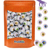 10 Pounds Halloween Milk Chocolate Peanut Butter Spooky Eye Balls, Trick-Or-Treat Party Bag Fillers, Individually Wrapped in Multi-color Eye Design