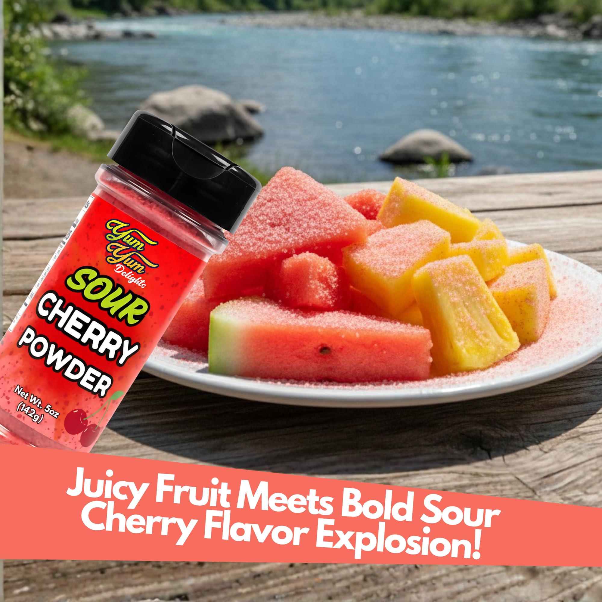 Sour Candy powder - Wild Cherry Flavor Pucker Topper, Sour Flavoring for Fruit, Gushers, Drinks & More