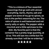 All Purpose BBQ Seasoning (13 oz) - BBQ Rub for Beef, Pork, Chicken & Veggies - No MSG, Gluten Free, All Natural - Savory Blend for Grilling, Smoking