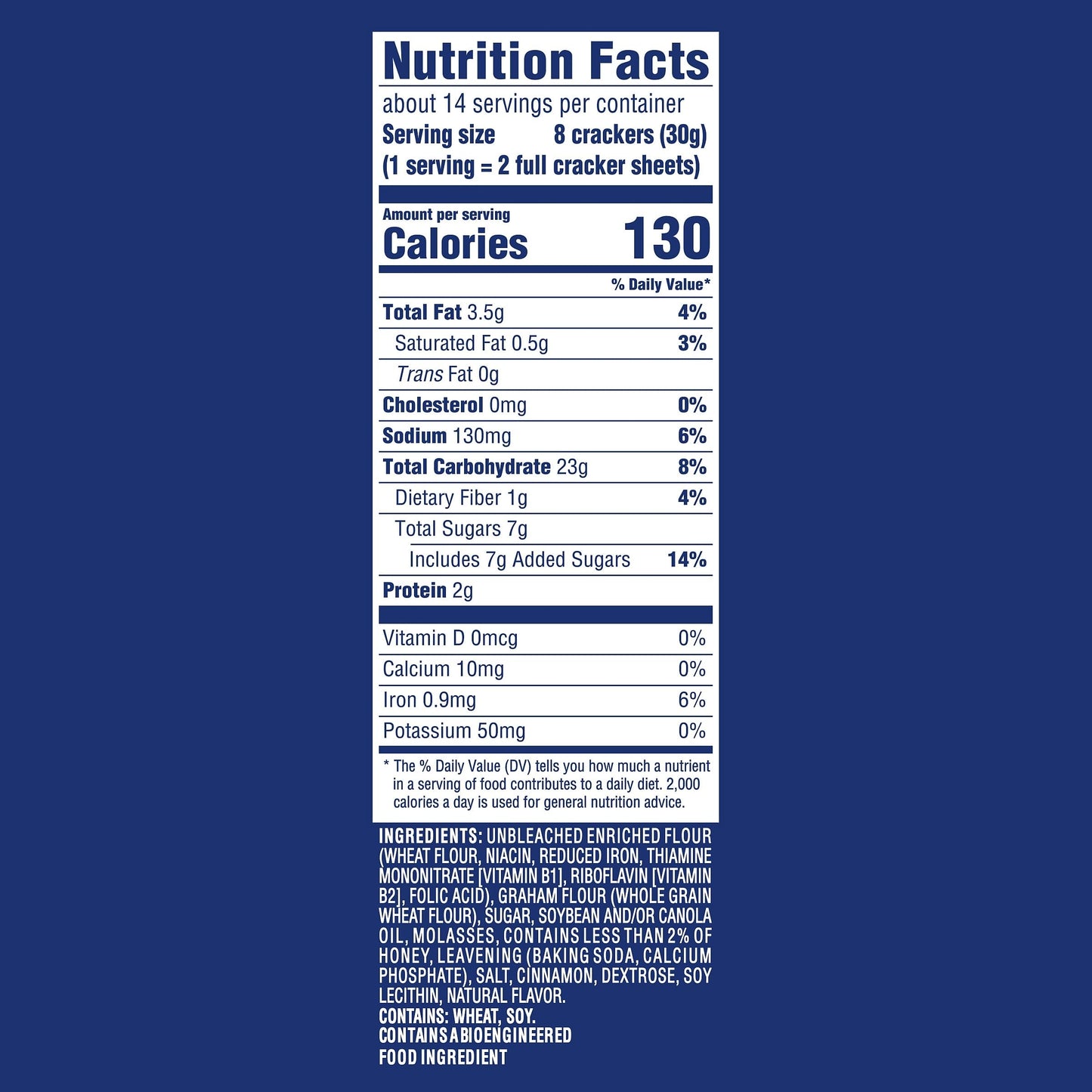 Honey Maid, Cinnamon Graham Crackers, Lunch Snacks, 14.4 Ounce