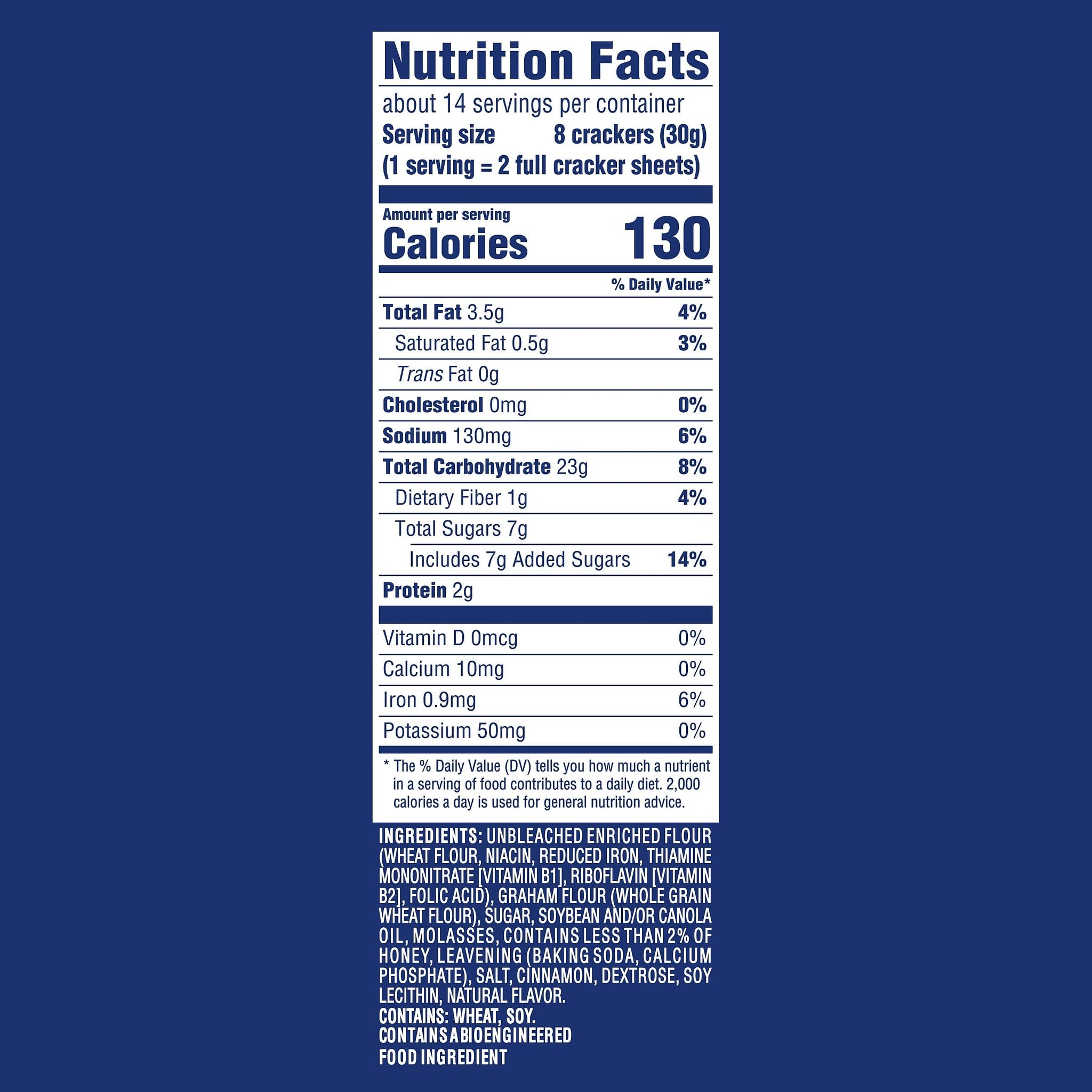 Honey Maid, Cinnamon Graham Crackers, Lunch Snacks, 14.4 Ounce