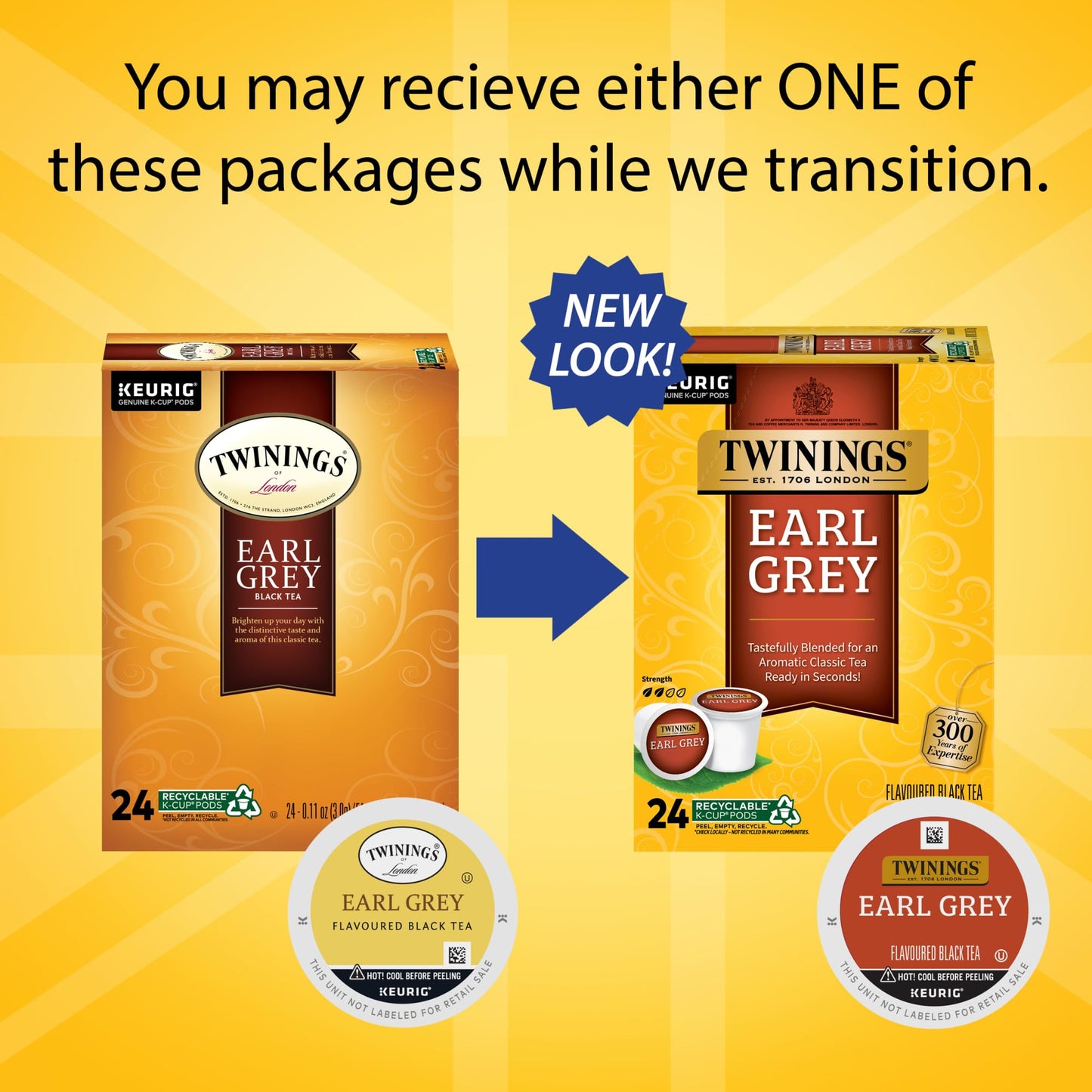 Twinings® Earl Grey Tea, Keurig® K-Cup® Pods, 24/Box