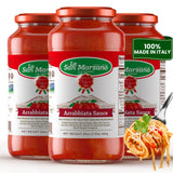 La San Marzano Arrabiata Sauce, 24 oz, Pasta Sauce Made in Italy, All Purpose Tomato Premium Quality, All Natural, Mediterranean Diet, Non GMO, Vegan