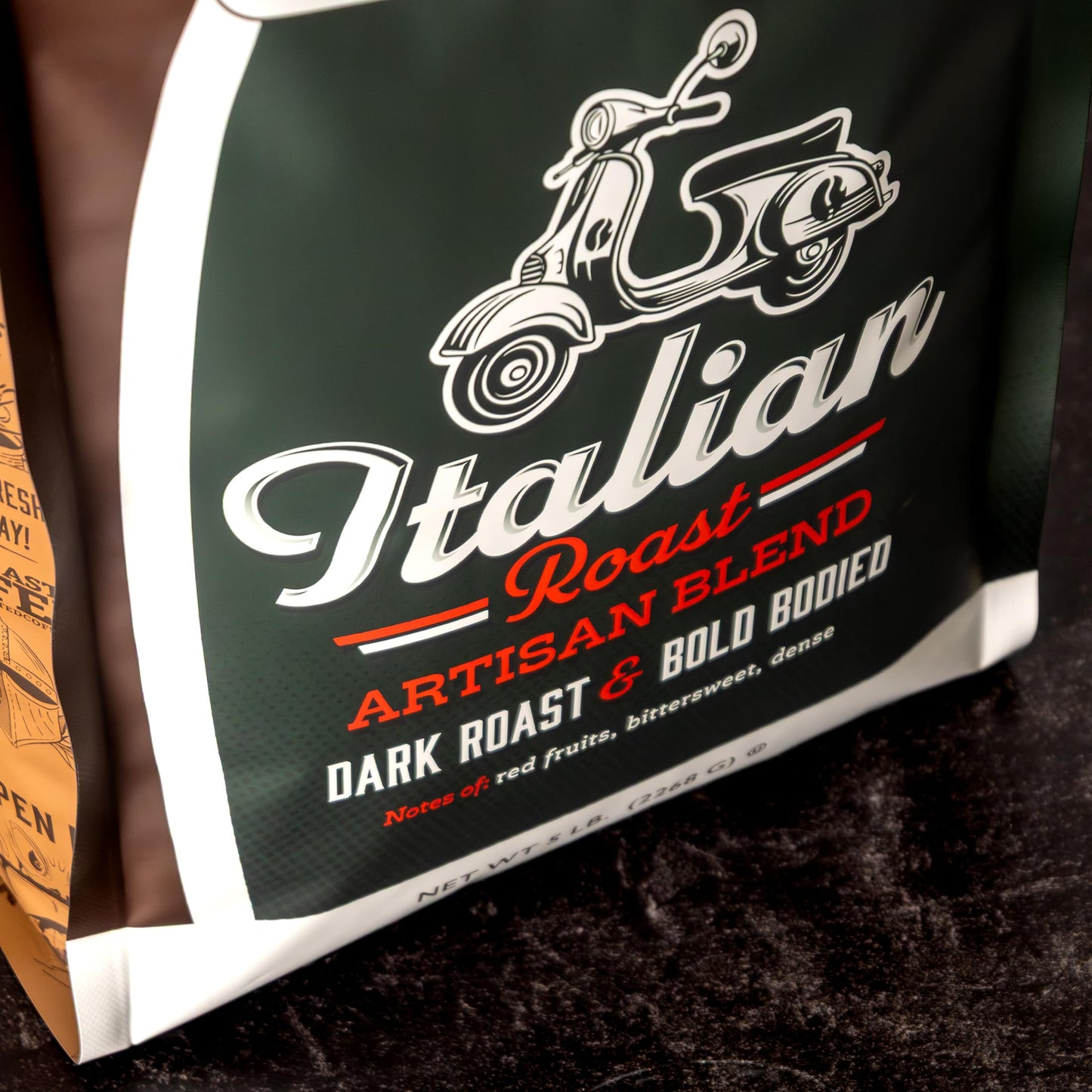 Fresh Roasted Coffee, Italian Roast Drip Ground Coffee, Dark Roast, Kosher, 5 lb (80 oz)