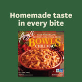 Amy's Frozen Meals, Chili Mac Bowl, Made With Organic Rice Pasta, Tomatoes and Beans, Microwave Meals, 9 Oz