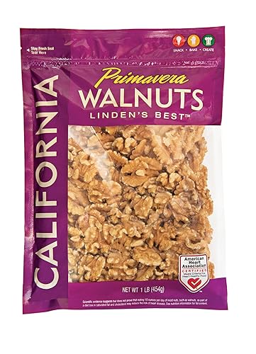 Primavera Walnuts Halves and Pieces 1lb - Raw Unsalted Walnuts 100% California Grown