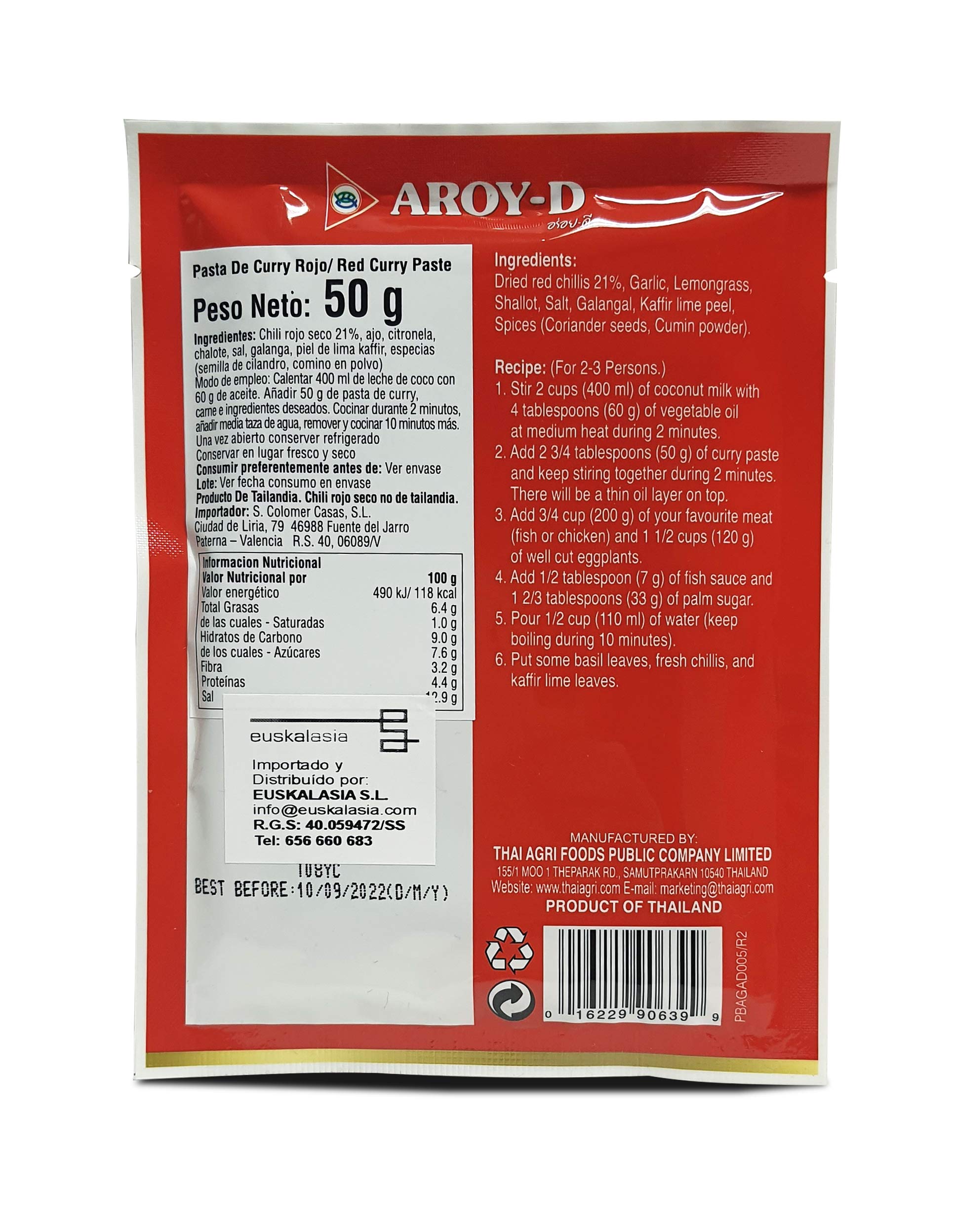 Aroy-D Red Curry Paste