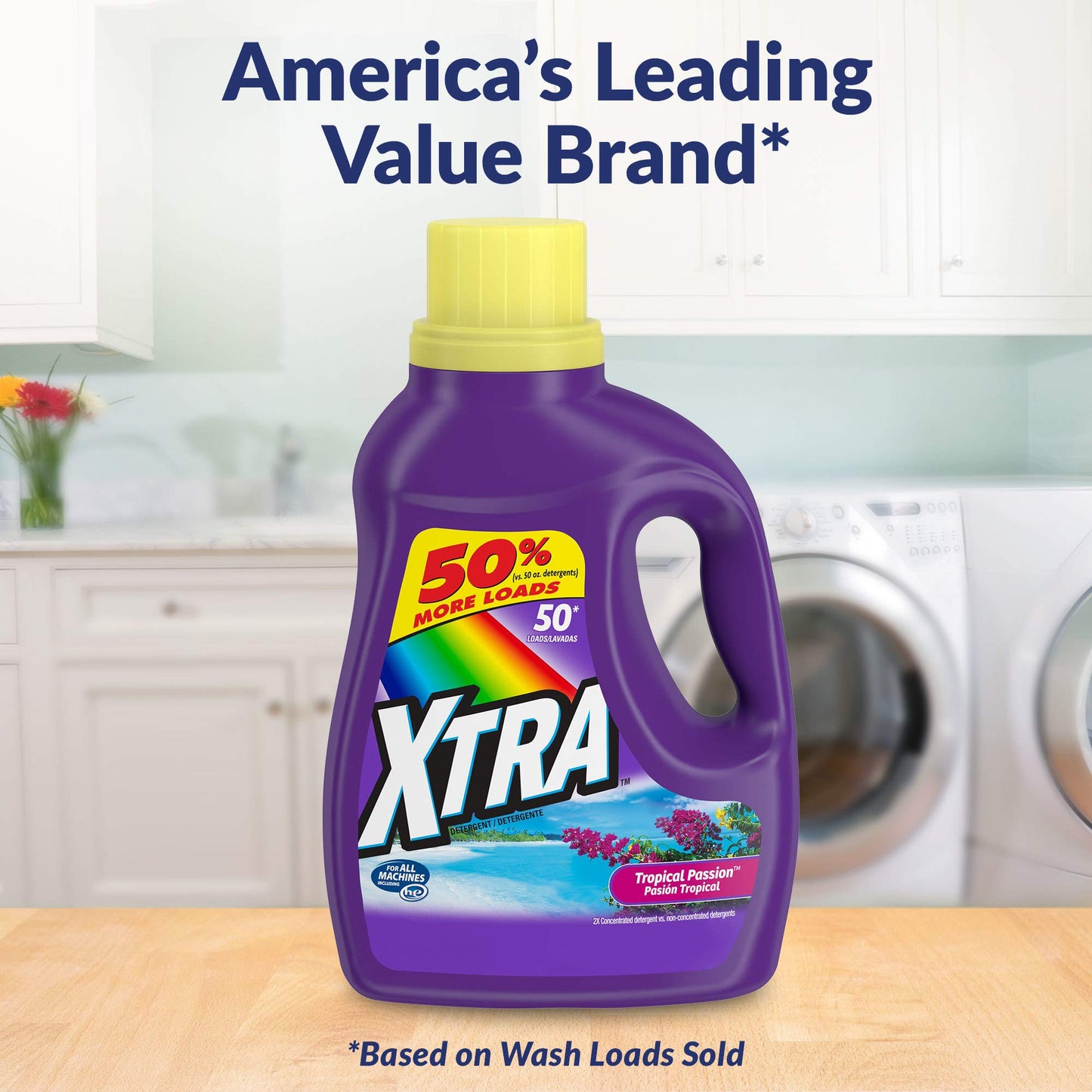 Xtra Liquid Laundry Detergent, Tropical Passion, 75oz