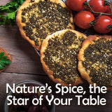 Za'atar Seasoning 7 Oz | Mediterranean Spice Blend | Natural Zaatar Spice Mix with Marjoram, Sesame, Sumac and Thyme | Authentic & Nutritious Za'tar